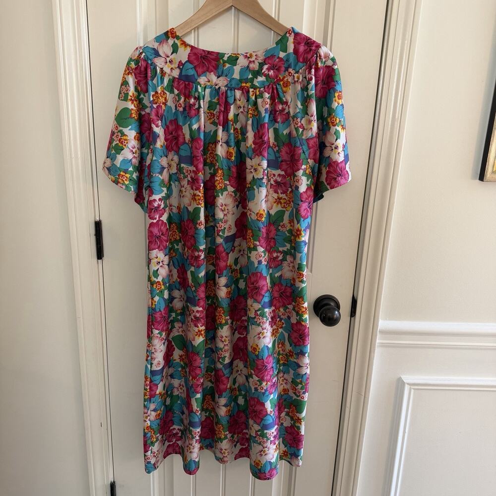 Vintage Metropolitan Floral Muumuu House Dress Women’s Size Large Hawaii Floral - Picture 6 of 10
